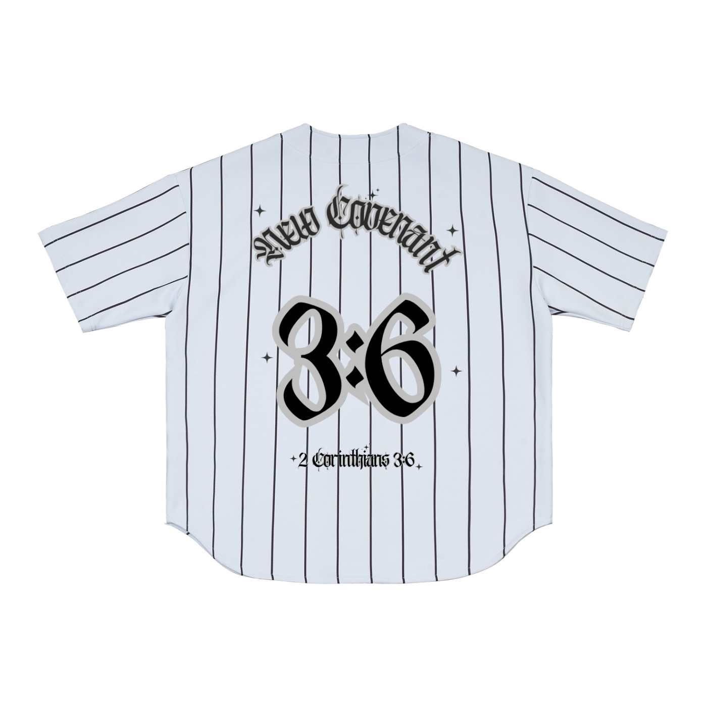 NC "2 Corinthians 3:6" Pinstripe Baseball Jersey