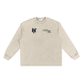 "SAVED" Long Sleeve Snow Washed Frayed Edge T shirt