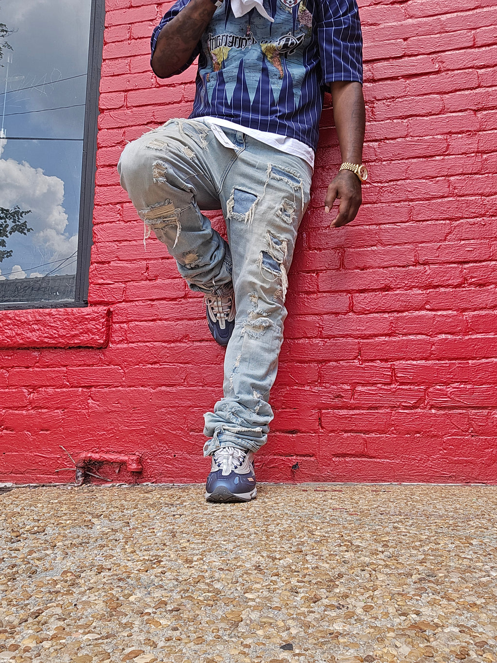 NC Pinstripe Fútbol Polo | Victory Beyond the Cup Collection
